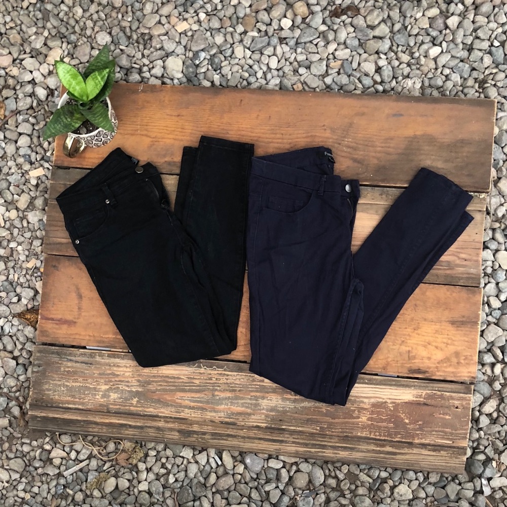 Forever 21 bundled colored skinny jeans